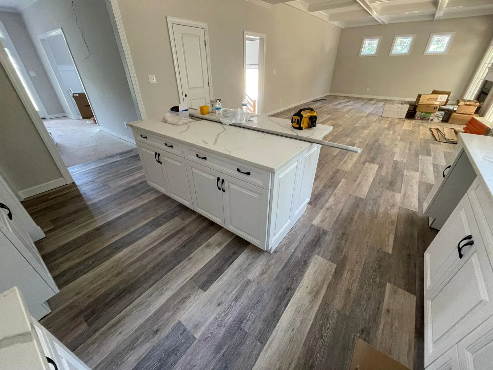 Kitchen luxury vinyl plank